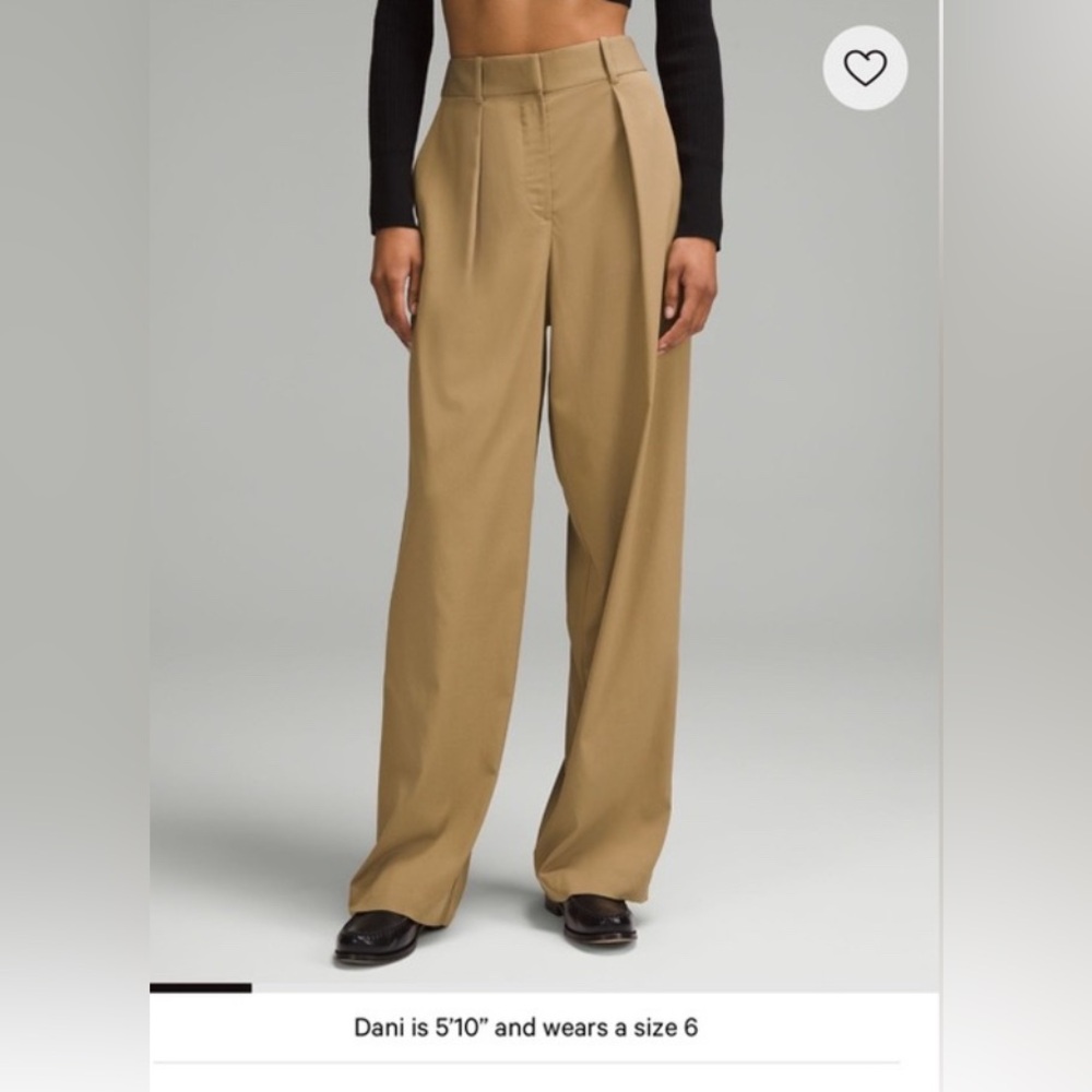 lululemon athletica Tan Wide-Leg Trousers